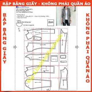 Rập giấy A0 áo giả vest 2 hàng khuy mã 1083 (BẢN VẼ)