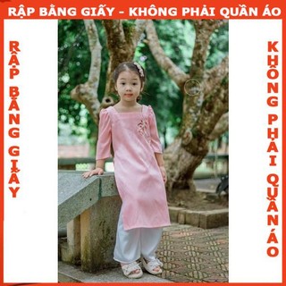 Rập giấy A0 mã AD28 bộ áo dài cho bé (áo + quần)