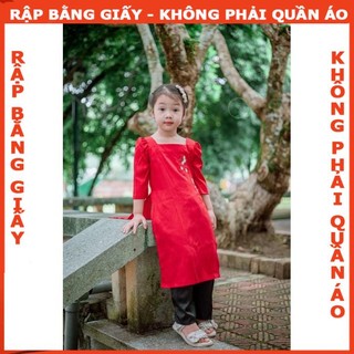 Rập giấy A0 mã AD28 bộ áo dài cho bé (áo + quần)