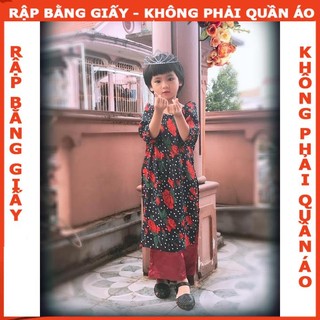 Rập giấy A0 mã AD28 bộ áo dài cho bé (áo + quần)