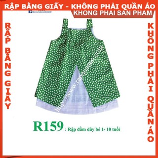 Rập đầm dây 2 lớp cho bé - Rập giấy A0 mã R159 (BẢN VẼ)