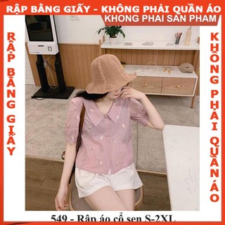Rập giấy A0 mã 549 - rập áo cổ sen
