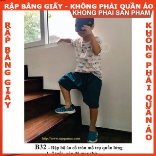 Rập bộ bé trai - Rập giấy A0 mã B32 (BẢN VẼ)