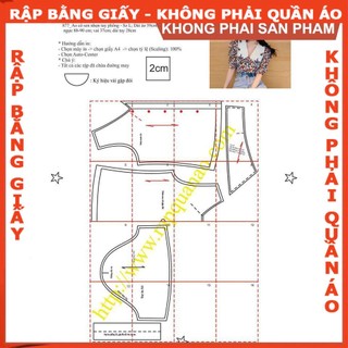 Rập giấy A0 áo cổ sen nhọn mã 877 (BẢN VẼ)