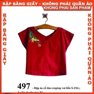 Rập  mã 497 - áo tay liền cổ tim