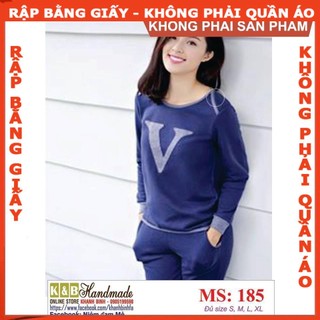Rập Giấy A0 mã 185 - Rập bộ thun