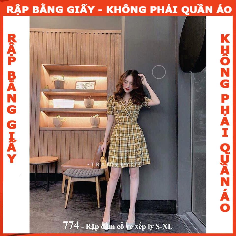 Rập đầm cổ bẻ- Rập giấy mã 774 (BẢN VẼ)
