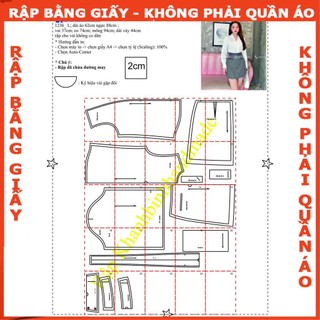 Rập giấy set váy A áo tay dài mã 1236 (BẢN VẼ)