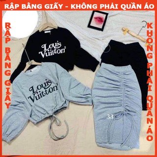 Rập set chân váy ôm và áo croptop mã 1095 -giấy A0 (BẢN VẼ)