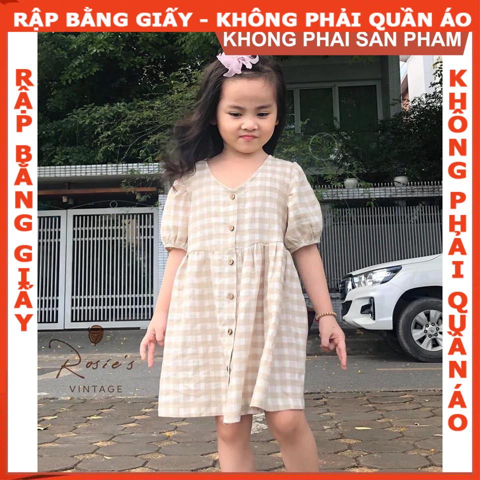 Rập giấy mã R78- Đầm cổ tim dáng babydoll cho bé