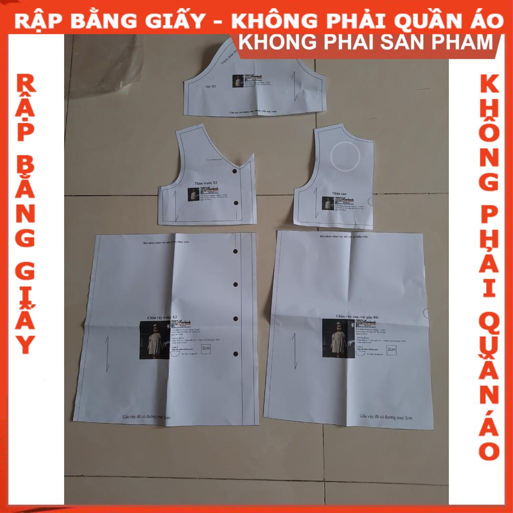 Rập giấy mã R78- Đầm cổ tim dáng babydoll cho bé