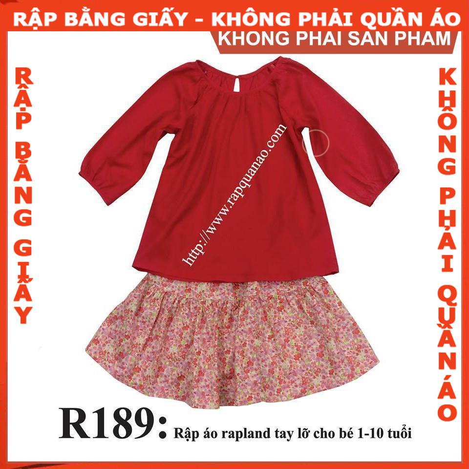 Rập giấy A0 mã R189 - rập áo bé (BẢN VẼ)