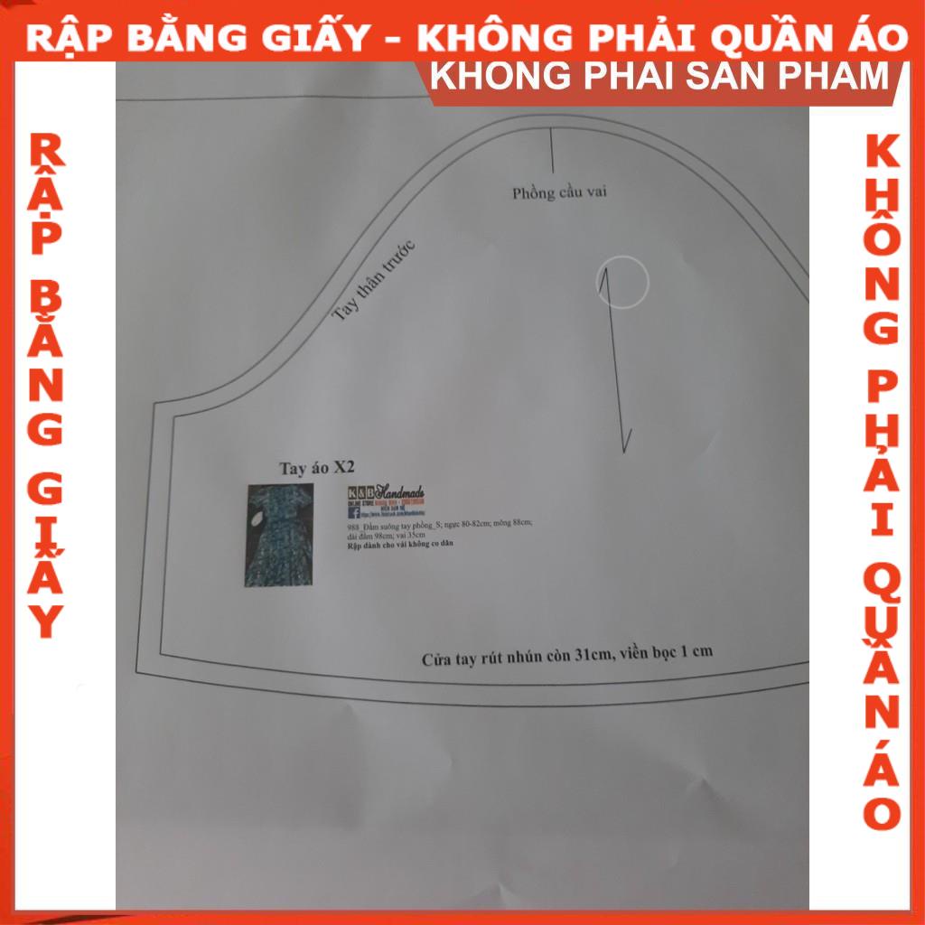 Rập giấy A0 mã 988- rập đầm đuôi cá tay phồng