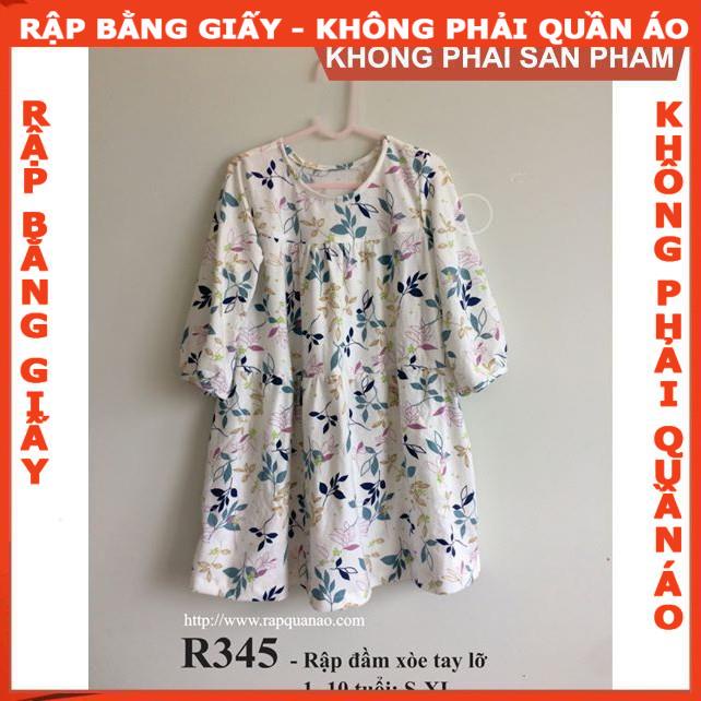 Rập giấy mã R345 (BẢN VẼ) rập đầm tay lỡ