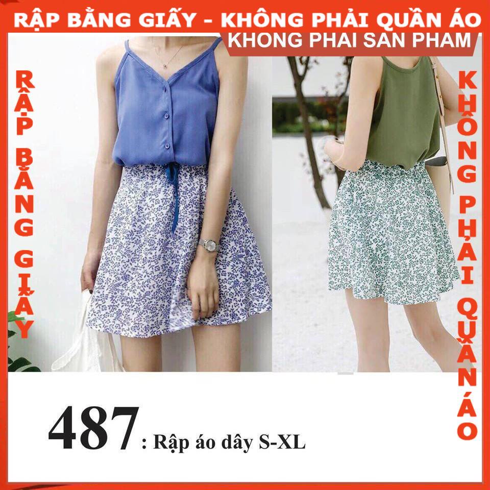 Rập giấy A0 áo dây mã 487 (Bản vẽ)
