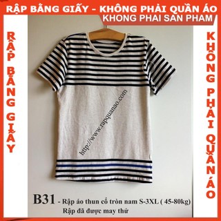 Rập áo thun body nam - Rập giấy A0 mã B31 (BẢN VẼ)