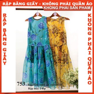 Rập giấy mã 753 - rập đầm babydoll (BẢN VẼ)