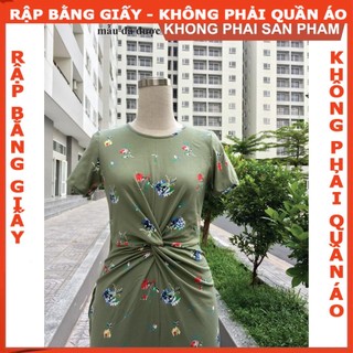 Rập giấy A0 mã 748  - đầm thun xoắn eo