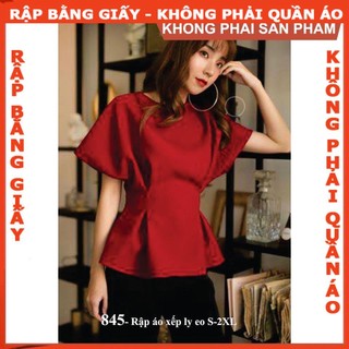 Rập giấy áo xếp ly eo mã 845 (BẢN VẼ)