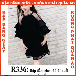 Rập đầm kiểu tay 3 tầng - Rập giấy A0 mã R336 (BẢN VẼ)