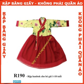 Rập hanbok cách điệu - Rập giấy A0 mã R190 (BẢN VẼ)