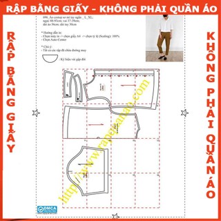 Rập áo sơ mi croptop sơ mi ngắn tay - Rập giấy A0 mã 696 (BẢN VẼ)