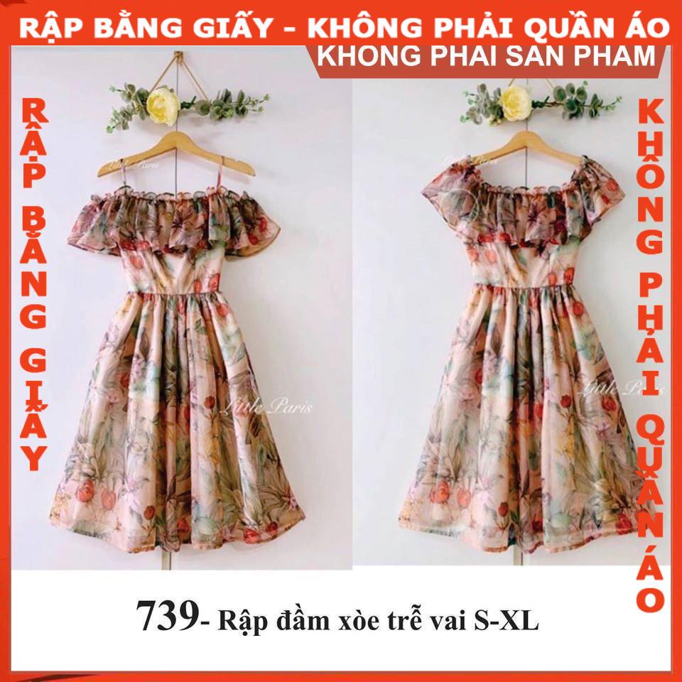 Rập giấy mã 739 (BẢN VẼ) - rập đầm trễ vai