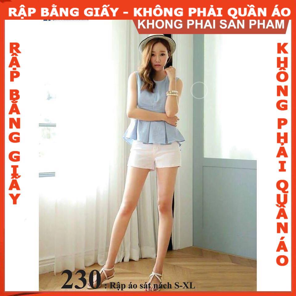 Rập giấy A0 áo pelum mã 230 (BẢN VẼ)