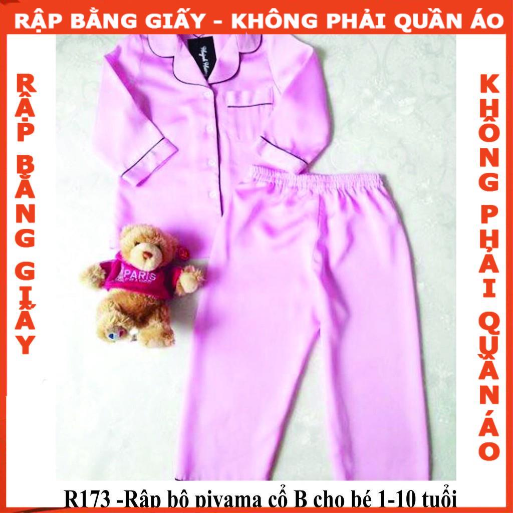 Rập bộ piyama cổ B - rập giấy mã R173 (BẢN VẼ)