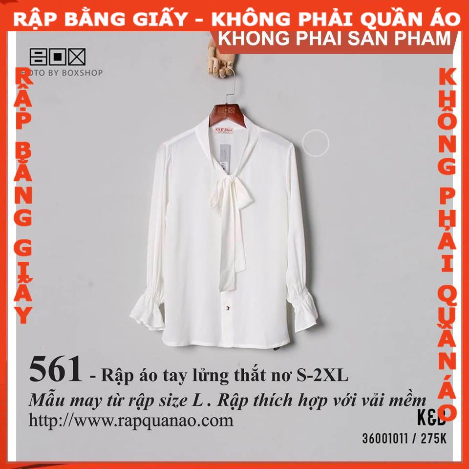 Rập giấy A0 áo cột nơ mã 561 (BẢN VẼ)