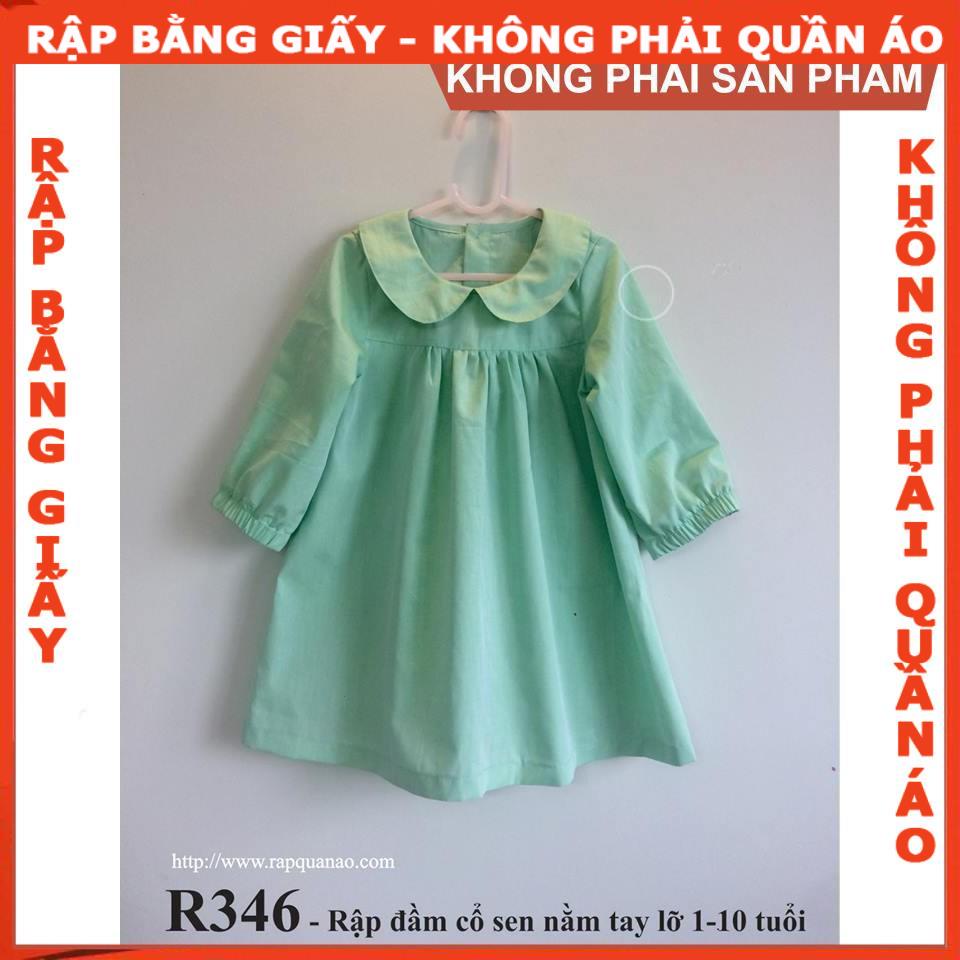 Rập đầm cổ sen - Rập giấy A0 mã R346 (BẢN VẼ)
