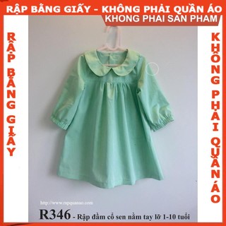 Rập đầm cổ sen - rập giấy a0 mã r346