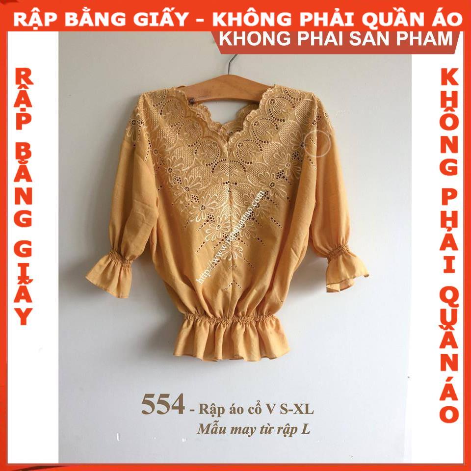 Rập áo kiểu - Rập giấy mã 554 (BẢN VẼ)