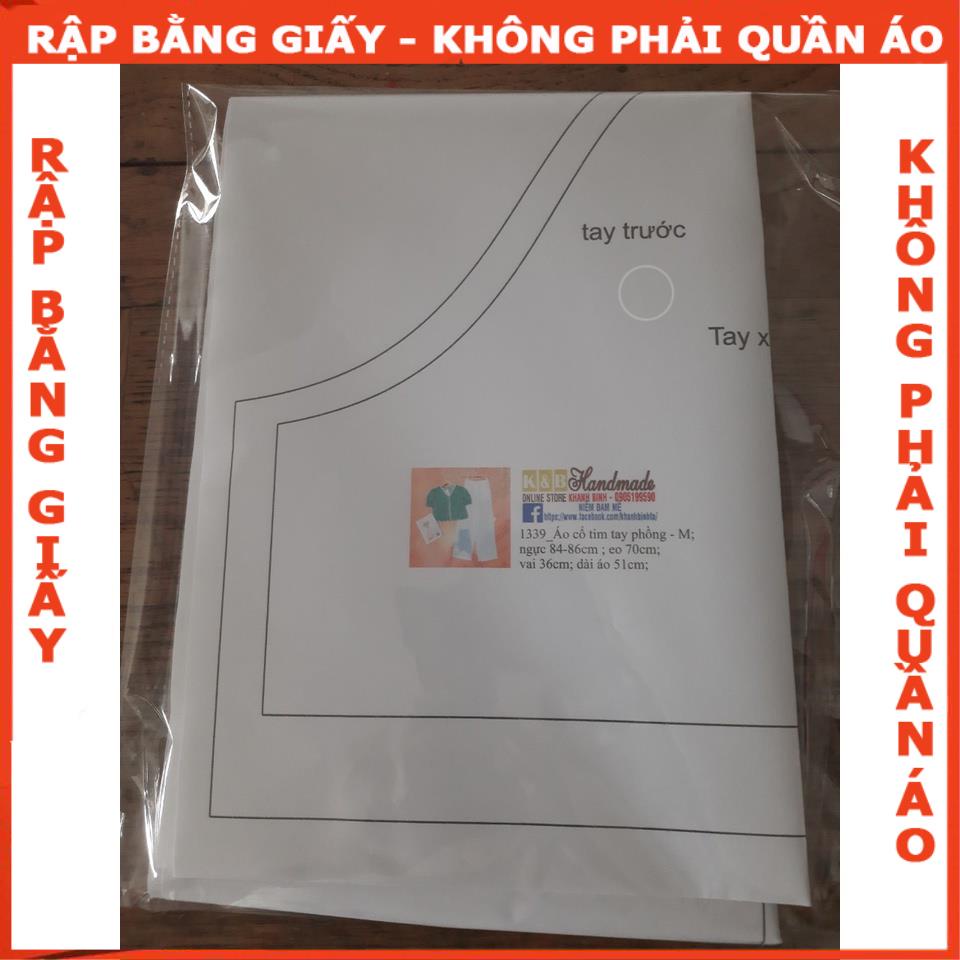 Rập đầm sơ mi bé gái - Rập giấy A0 in màu mã R318 bé