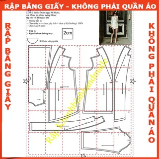 Rập giấy áo cổ sam dáng dài mã 1238 (BẢN VẼ)