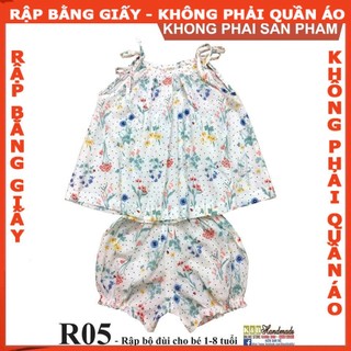 Rập bộ đùi cho bé - Rập giấy A0 mã R05 (BẢN VẼ)