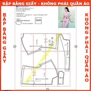 Rập giấyáo xếp ly eo  mã 890 (BẢN VẼ)