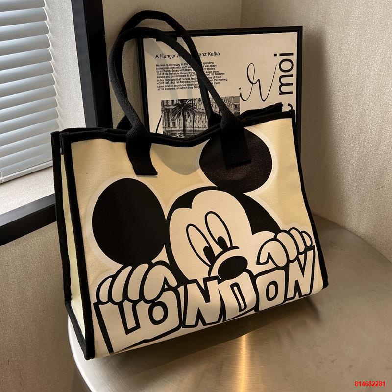 ❁⊙☁Túi xách đeo vai đa năng mới Mickey Canvas