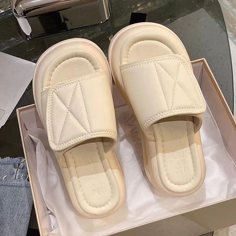 Dép sandal đế dày dép lê hở ngón Velcro mùa hè đế dày