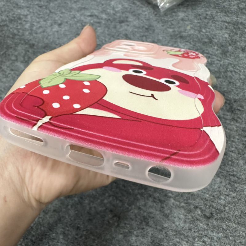 Case ốp lưng Realme C35 / Narzo 50A prime dẻo gấu dâu lotso siêu dễ thương viền lượn sóng bảo vệ camera