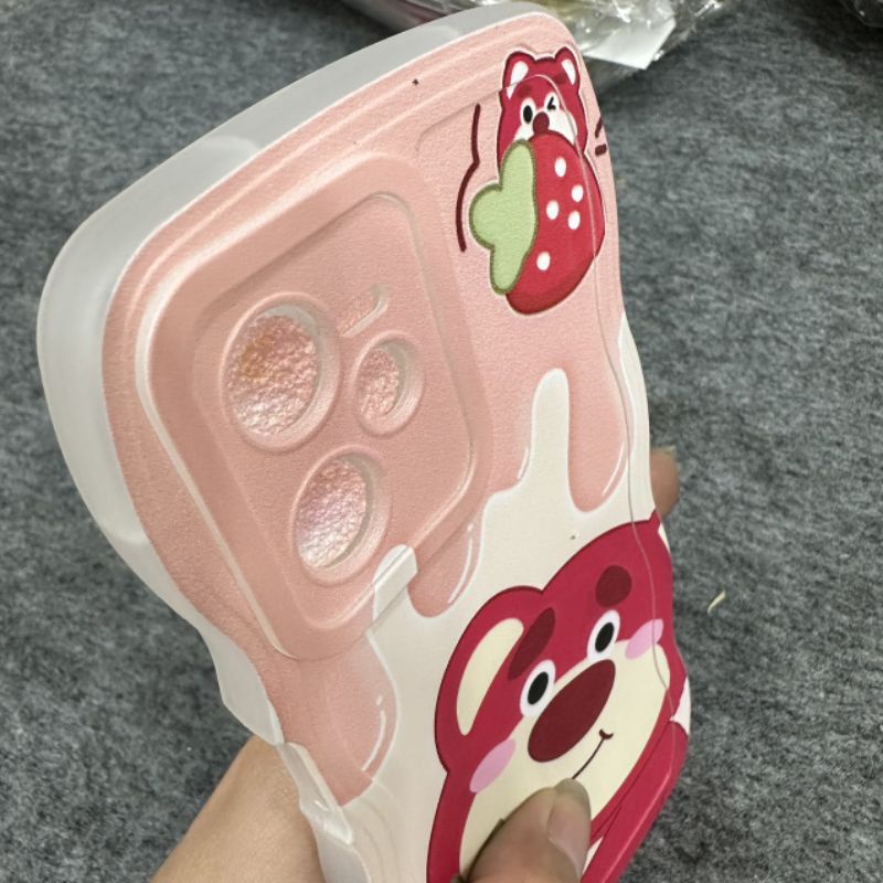 Case ốp lưng Realme C35 / Narzo 50A prime dẻo gấu dâu lotso siêu dễ thương viền lượn sóng bảo vệ camera