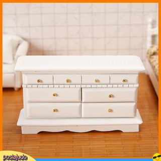{Poslajudo} Mô Hình Tủ Quần Áo Mini Bằng Gỗ Màu Trắng Tỷ Lệ 1 / 12 Phong Cách Châu Âu Độc Đáo Trang Trí Nhà Búp Bê