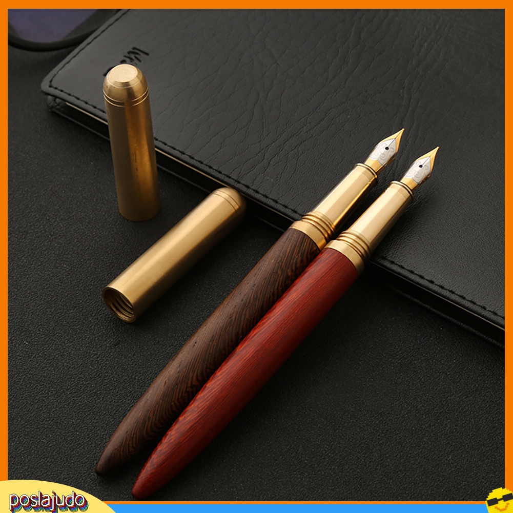 (Poslajudo) POS_Vintage 0.7mm Nibs Handcrafted Wood Fountain Pen Signature Writing Business Gift