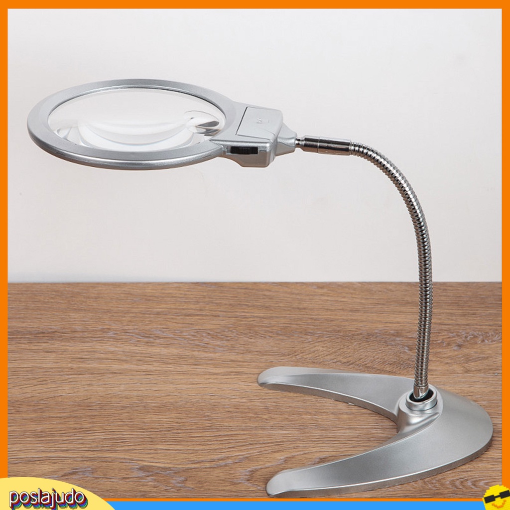 (Poslajudo) Kính Lúp Để Bàn Chuyên Dụng 130mm 2x / 5x
