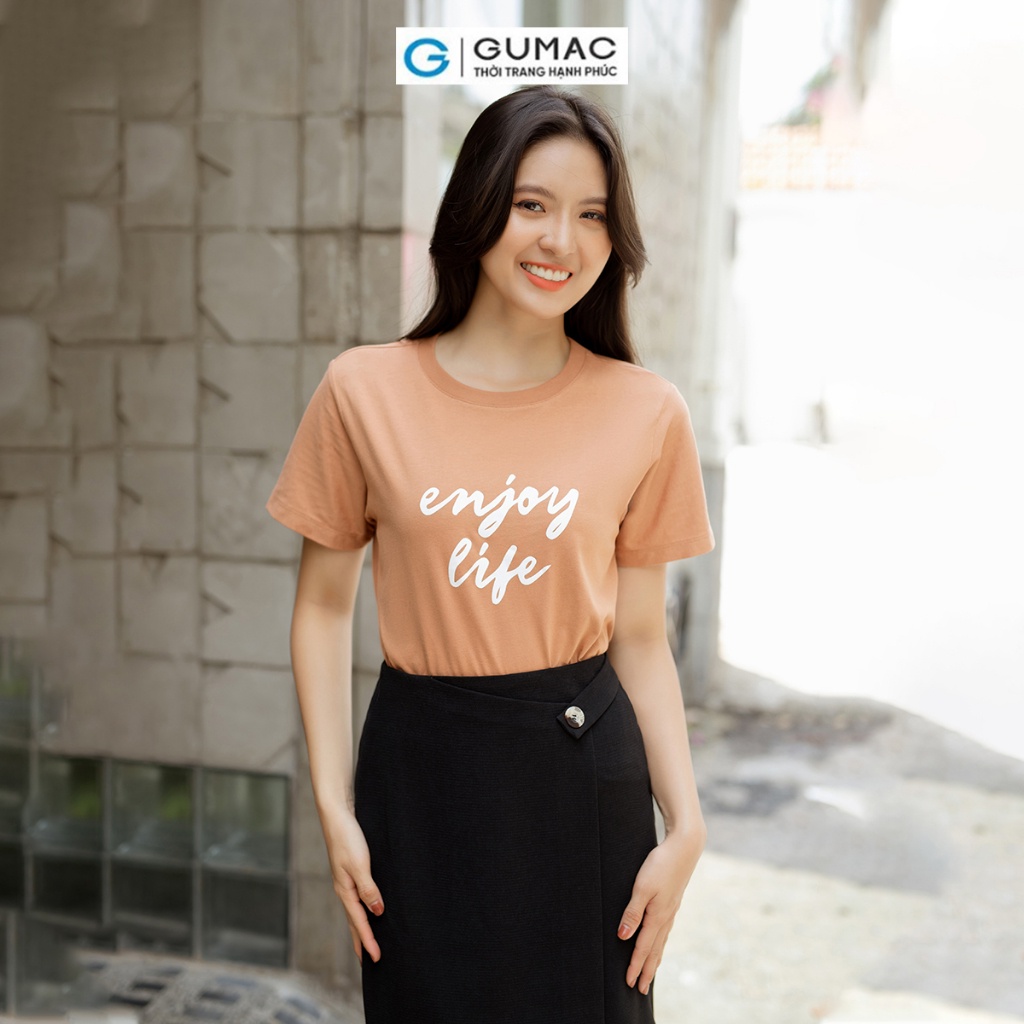 [BST MỚI RA MẮT THÁNG 6] Áo thun in chữ thời trang GUMAC ATD06089