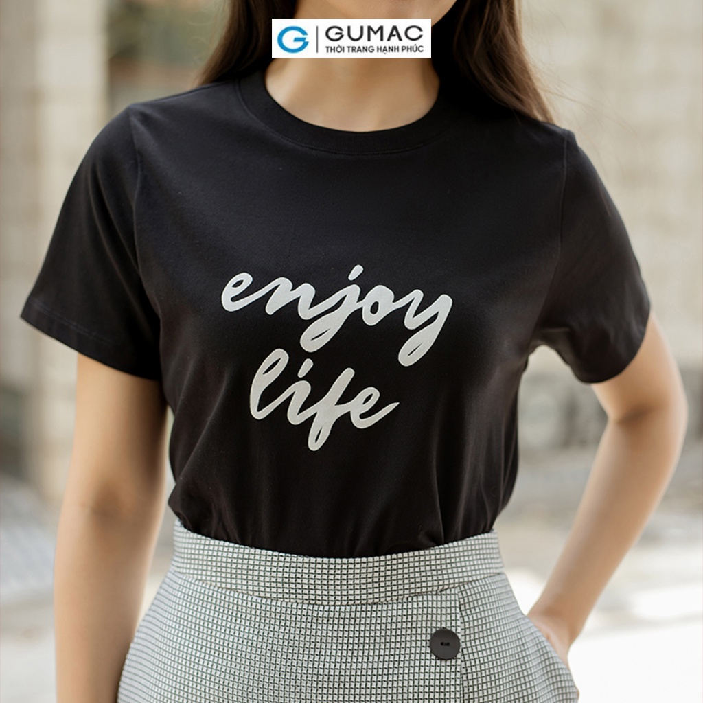 [BST MỚI RA MẮT THÁNG 6] Áo thun in chữ thời trang GUMAC ATD06089