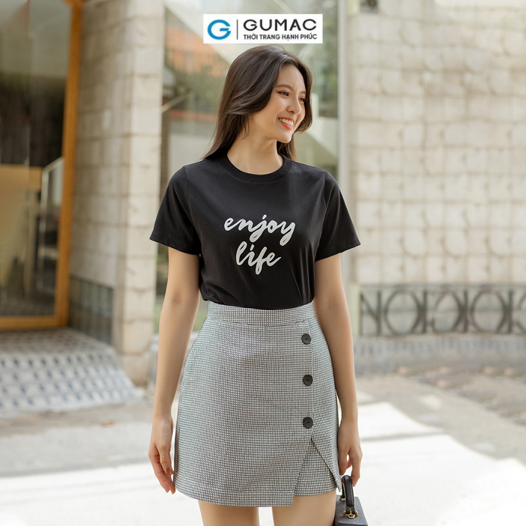 [BST MỚI RA MẮT THÁNG 6] Áo thun in chữ thời trang GUMAC ATD06089