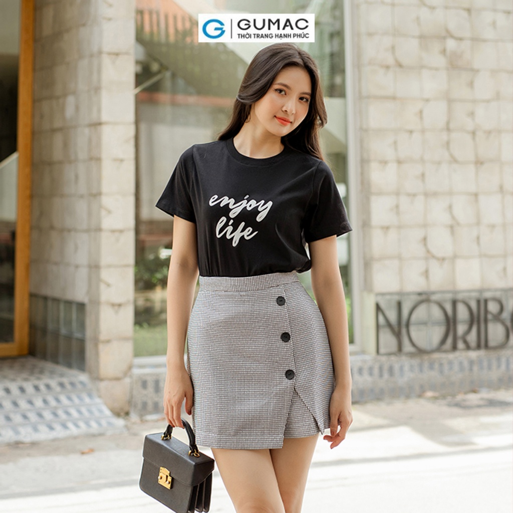 [BST MỚI RA MẮT THÁNG 6] Áo thun in chữ thời trang GUMAC ATD06089