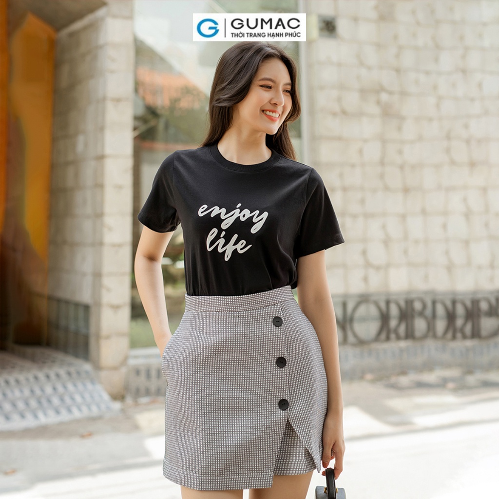 [BST MỚI RA MẮT THÁNG 6] Áo thun in chữ thời trang GUMAC ATD06089