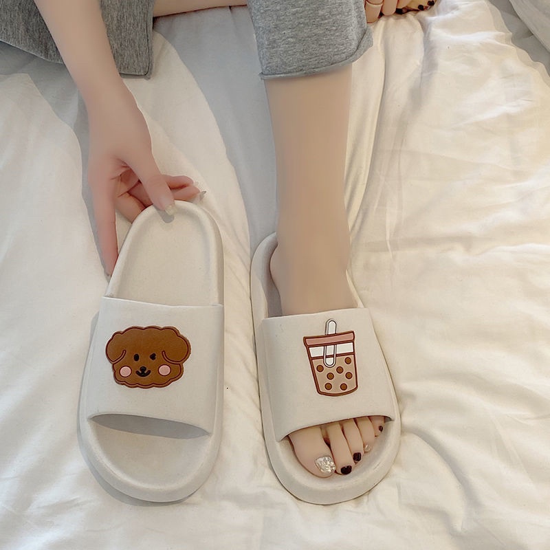 dép gấu trà sữa nam nữ đều mang được kiểu bánh mì ❇️